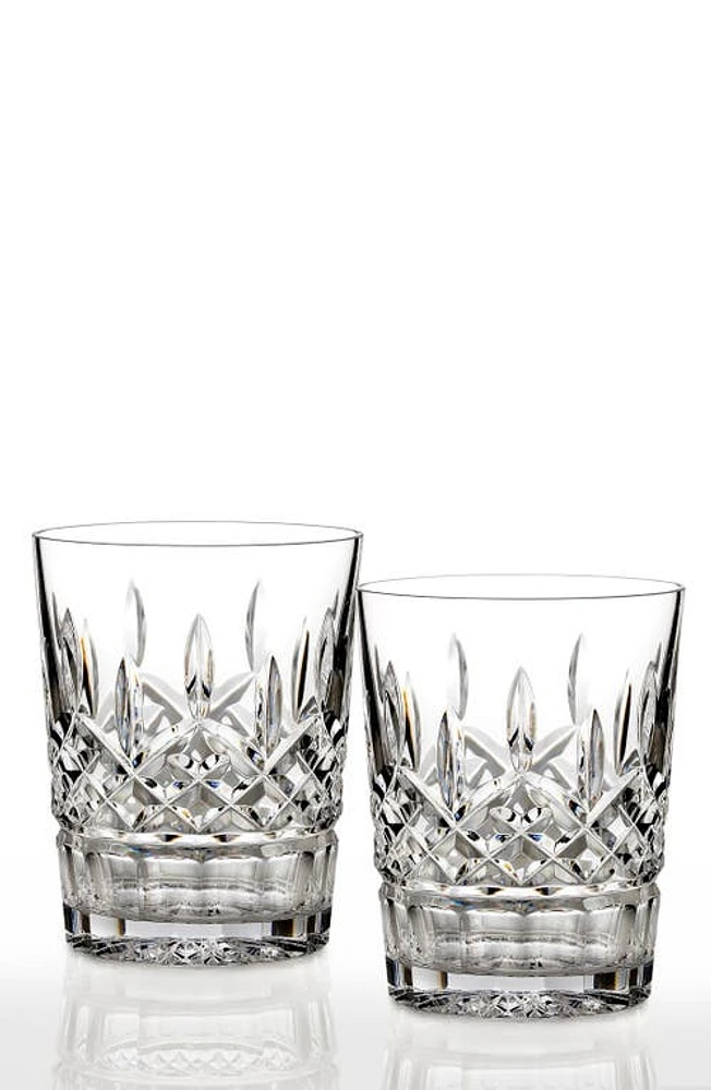 Waterford Lismore Set of 2 Lead Crystal Double Old Fashioned Glasses in Clear at Nordstrom