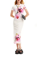 Desigual M. Christian Lacroix Orchid Midi Dress White at Nordstrom,