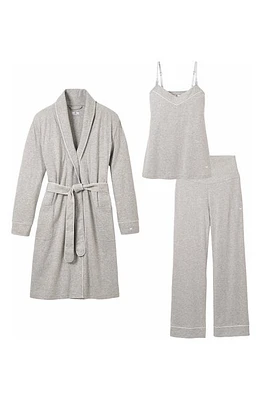 Petite Plume The Cozy 3-Piece Cotton Maternity Set Heather Grey at Nordstrom,