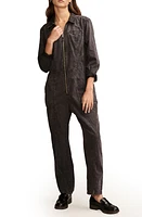 Lucky Brand Long Sleeve Denim Jumpsuit Soft Black at Nordstrom,