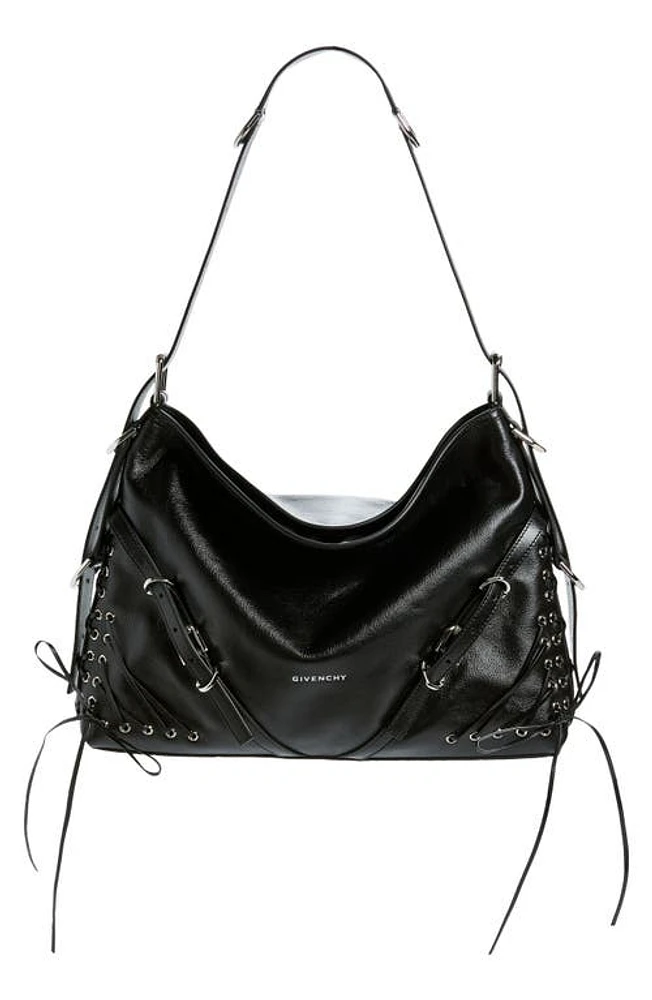 Givenchy Medium Voyou Leather Hobo Bag in Black at Nordstrom