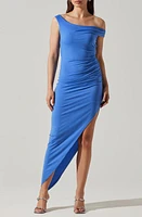 ASTR the Label Parisa Ruched One-Shoulder Maxi Dress Cobalt Blue at Nordstrom,