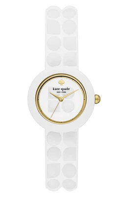 Kate Spade New York mini park row silicone strap watch