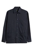 BOSS Cory Stretch Cotton Blend Button-Up Work Shirt Dark Blue at Nordstrom,