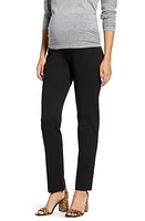 Angel Maternity Straight Leg Trousers Black at Nordstrom,