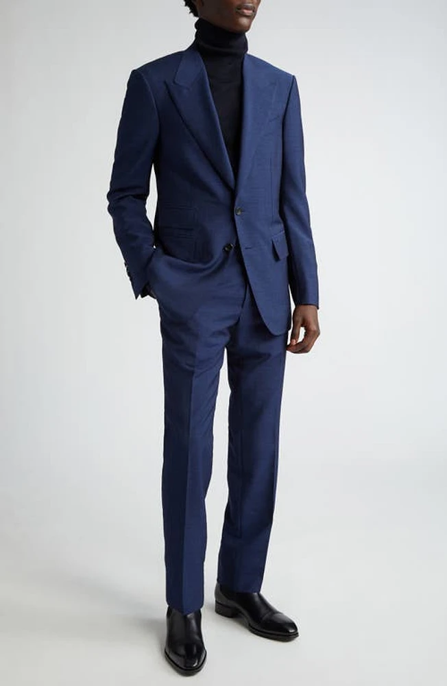 TOM FORD Shelton Cotton & Silk Fine Poplin Suit Denim Blue at Nordstrom, Us