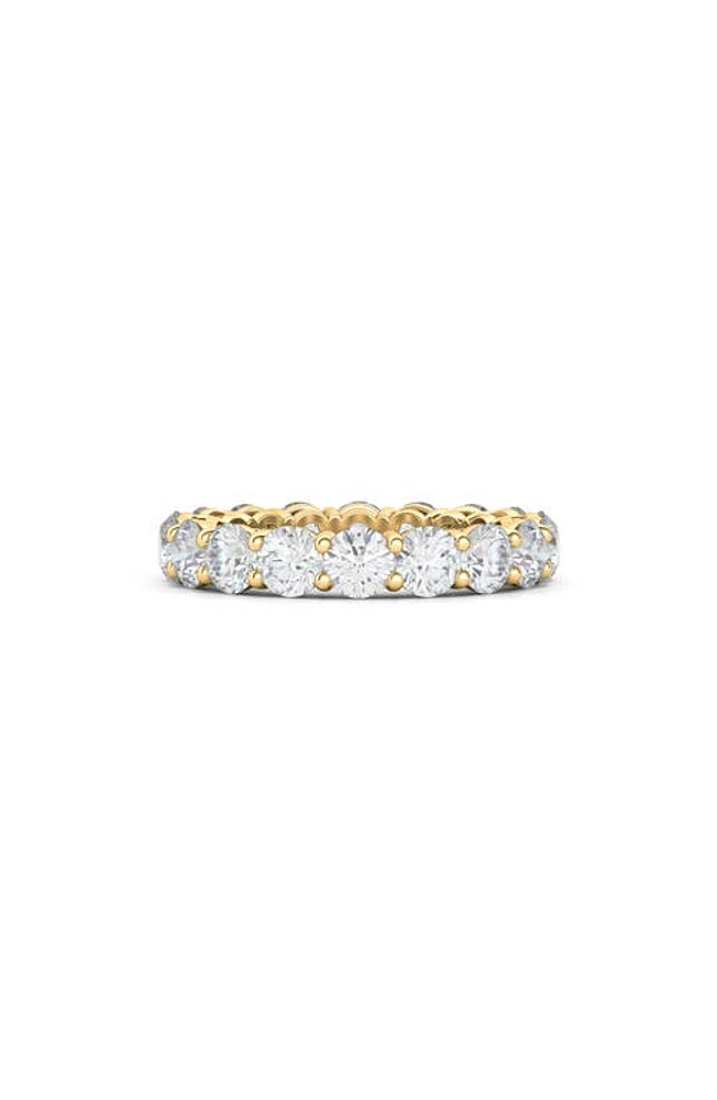 HauteCarat Round Cut Lab Created Diamond 18K Gold Eternity Band Ring in Gold at Nordstrom