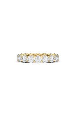 HauteCarat Round Cut Lab Created Diamond 18K Gold Eternity Band Ring in Gold at Nordstrom