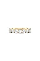 HauteCarat Round Cut Lab Created Diamond 18K Gold Eternity Band Ring in Gold at Nordstrom