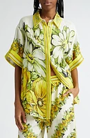 ALEMAIS Gisela Print Shirt Yellow at Nordstrom,