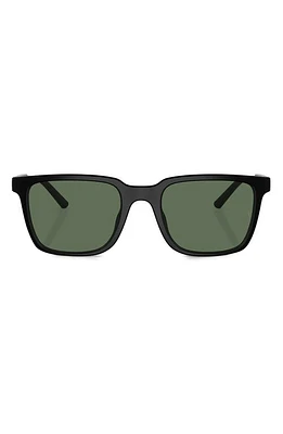 Oliver Peoples Roger Federer 52mm Polarized Rectangular Sunglasses in Matte Black Polarized at Nordstrom