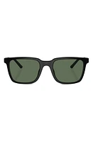 Oliver Peoples Roger Federer 52mm Polarized Rectangular Sunglasses in Matte Black Polarized at Nordstrom