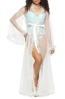 Black Bow Veil Sheer Robe at Nordstrom,