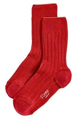 Stems Luxe Merino Wool Blend Crew Socks in Red at Nordstrom