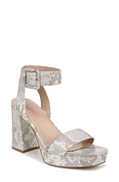 27 EDIT Naturalizer Jaselle Platform High Heel Sandal White Multi Leather at