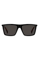 BOSS 56mm Flat Top Sunglasses in Black/Havana at Nordstrom