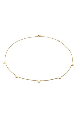 Monica Vinader Heart Station Necklace in 18K Gold Vermeil at Nordstrom