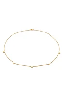 Monica Vinader Heart Station Necklace in 18K Gold Vermeil at Nordstrom