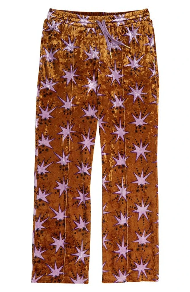 Scotch R'Belle Kids' Star Print Velour Sweatpants in Gold at Nordstrom, Size 14Y