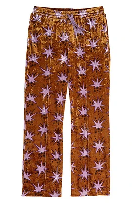 Scotch R'Belle Kids' Star Print Velour Sweatpants in Gold at Nordstrom, Size 14Y