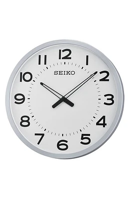 Seiko Ultra Modern Wall Clock in Silver at Nordstrom