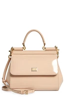 Dolce & Gabbana Small Sicily Patent Leather Handbag in 80412 Powder Pink 1 at Nordstrom