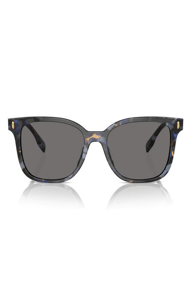 Tory Burch 53mm Polarized Square Sunglasses in Dark Grey/Blue Tort at Nordstrom