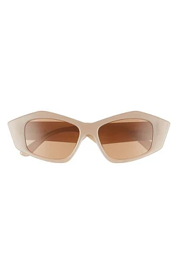 Fifth & Ninth Zaria 55mm Geometric Sunglasses in Stone/Brown at Nordstrom