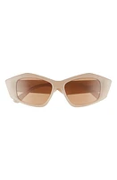 Fifth & Ninth Zaria 55mm Geometric Sunglasses in Stone/Brown at Nordstrom