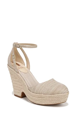 Sam Edelman Nati Platform Ankle Strap Pump Light Natural at Nordstrom,