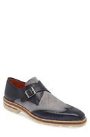 Mezlan Sogno Wingtip Monk Strap Loafer in Blue/Grey at Nordstrom, Size 10