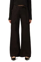 DL1961 Zoie Belted Wide Leg Cargo Jeans Black Vintage at Nordstrom,