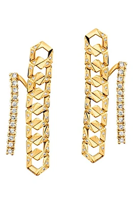 DRIES CRIEL Bond Signature Diamond Chain Ear Jackets in Yellow Gold at Nordstrom