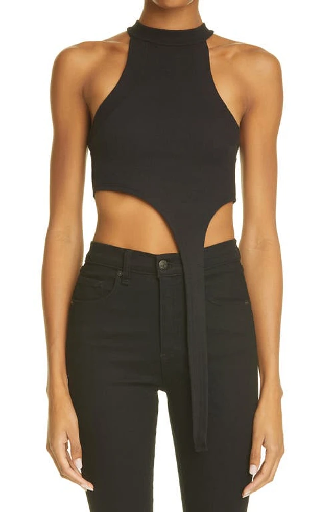 K. NGSLEY Gender Inclusive Raceher Rib Asymmetric Tank at Nordstrom,