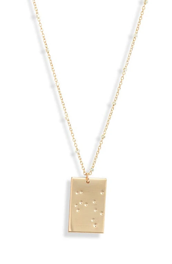 Set & Stones Zodiac Constellation Pendant Necklace in Gold - Sagittarius at Nordstrom, Size 20