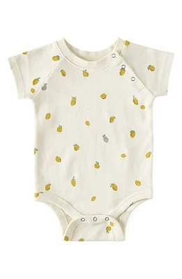 Pehr Print Raglan Snap Organic Cotton Bodysuit in Lemon Tree at Nordstrom