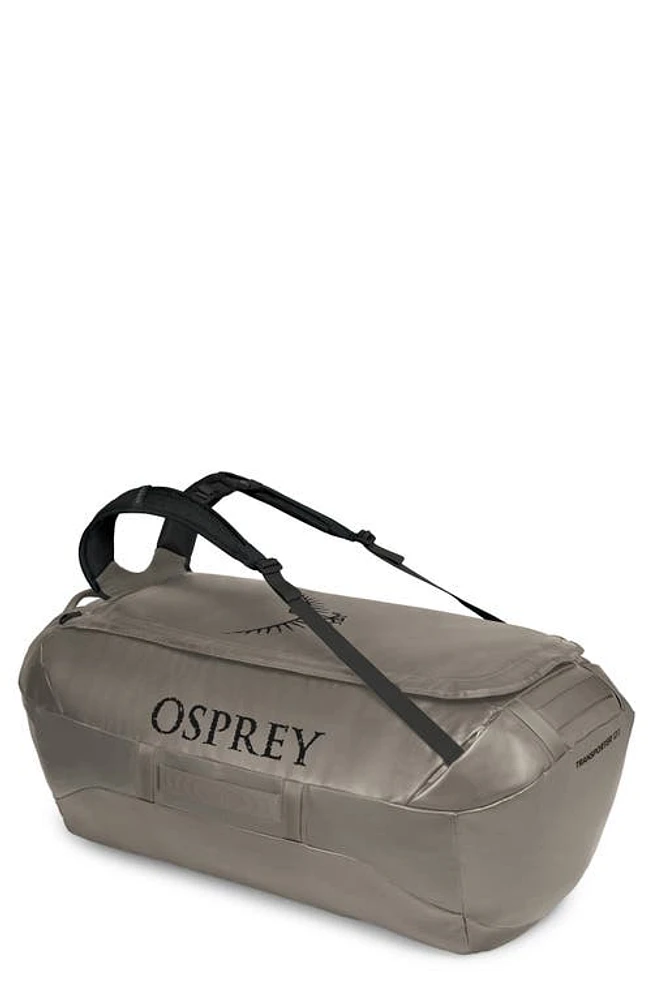 Osprey Transporter 120L Water Resistant Duffle Backpack in Tan Concrete at Nordstrom