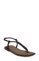 Brunello Cucinelli Monili T-Strap Sandal Brown at Nordstrom,