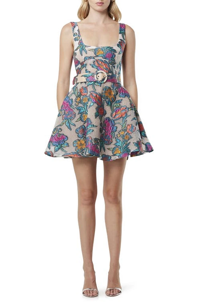 Elliatt Zenobia Floral Jacquard Fit & Flare Cocktail Dress in Multi at Nordstrom, Size Small