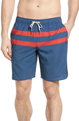 Fair Harbor The Anchor Swim Trunks Red Stripe at Nordstrom,