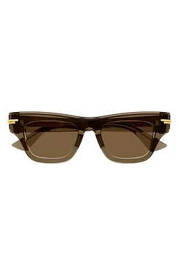 Bottega Veneta 51mm Rectangular Sunglasses in Brown at Nordstrom