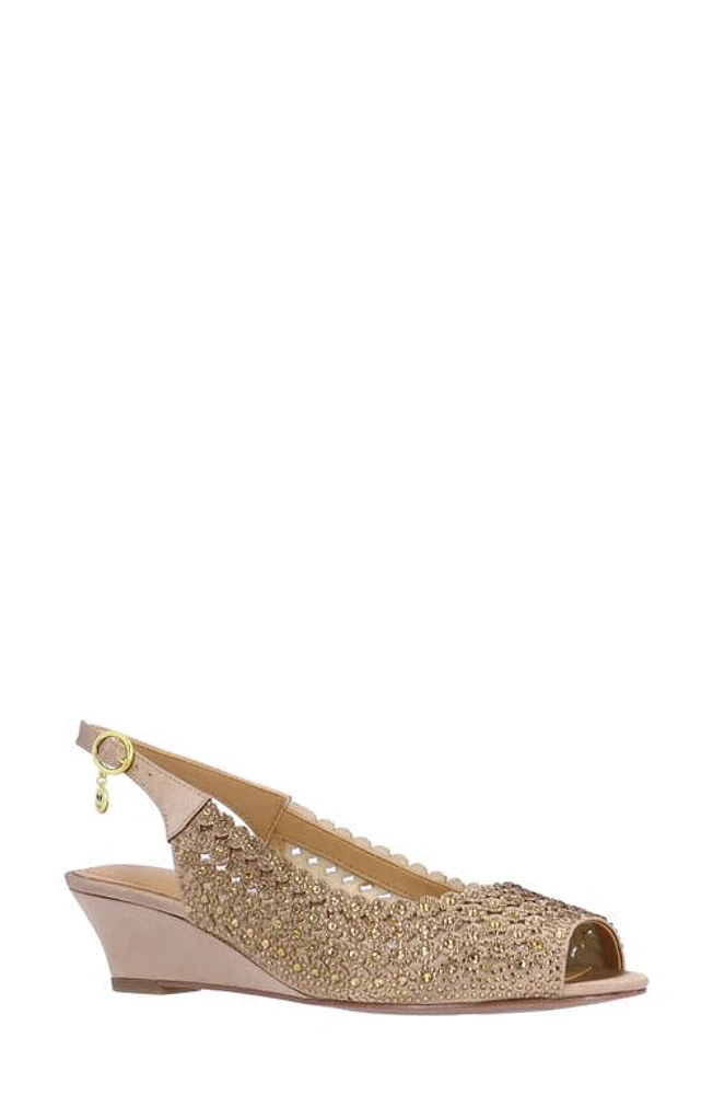 J. Reneé Malorie Slingback Wedge Sandal Beige at Nordstrom,