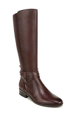 Naturalizer Rena Knee High Riding Boot Chocolate Brown Leather at Nordstrom, Regular Calf