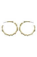 Panacea Crystal Hoop Earrings in Gold at Nordstrom