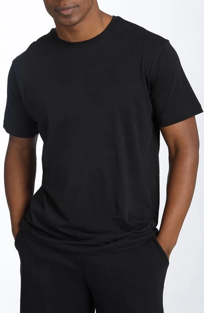 Daniel Buchler Peruvian Pima Cotton T-Shirt Black at Nordstrom,