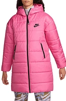 Nike Therma-FIT Repel Quilted Parka in Pinksicle/Black/Black at Nordstrom, Size Large