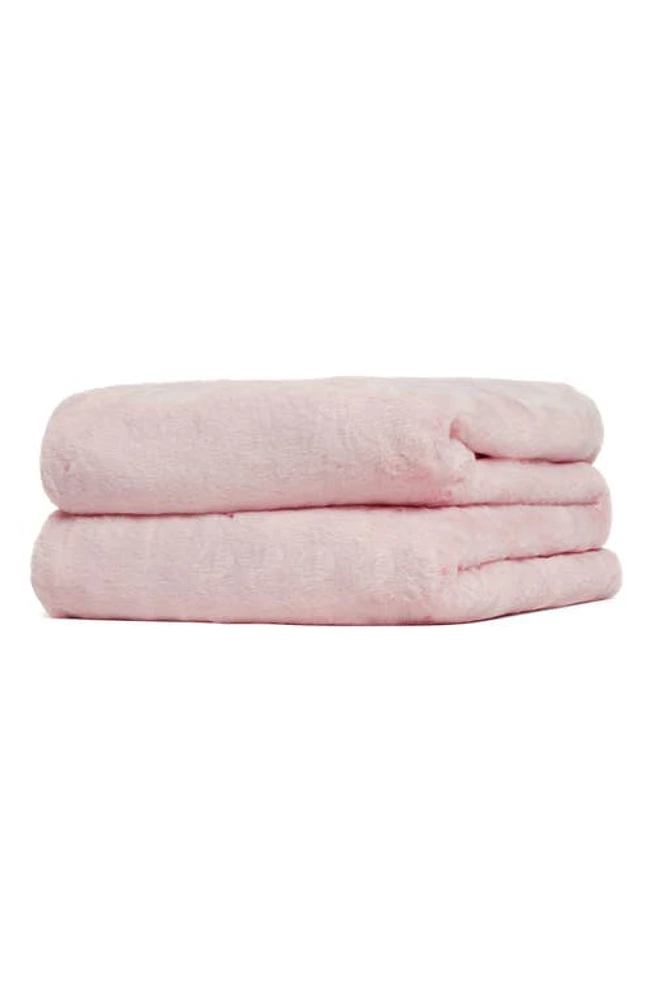 Apparis Brady Faux Fur Throw Blanket in Blush at Nordstrom