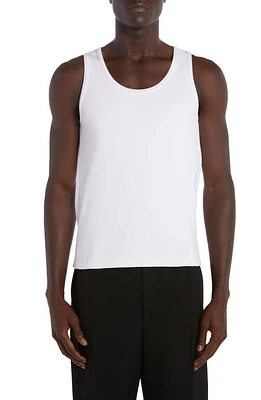 Bottega Veneta Dry Stretch Cotton Rib Tank Top Chalk at Nordstrom,