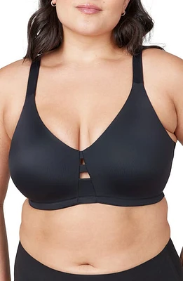 SPANX Low Profile Cushioned Wireless Minimizer Bra Very Black at Nordstrom,