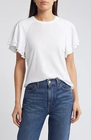 Nation LTD Flutter Sleeve Cotton T-Shirt at Nordstrom,